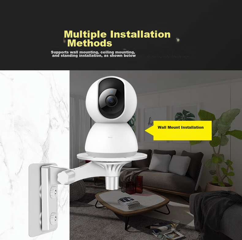 Xuanyi Wall-Mounted Bracket Compatible with Yingshi Surveillance Cameras C7C/C6C/C6CN/CP1/XP1/C6H Astronaut Edition C4WI C4 Pan-Tilt Indoor Home Camera Mounting 12