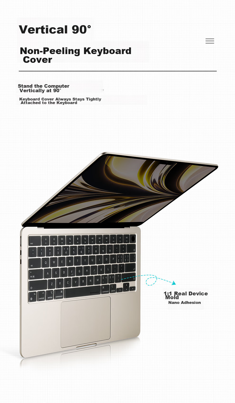 Jichuan Apple MacBook Pro 16-Inch Keyboard Cover for 2019 Model, Laptop Keyboard Protector, Touch Bar Full Coverage TPU Ultra-Thin Dust Cover 4