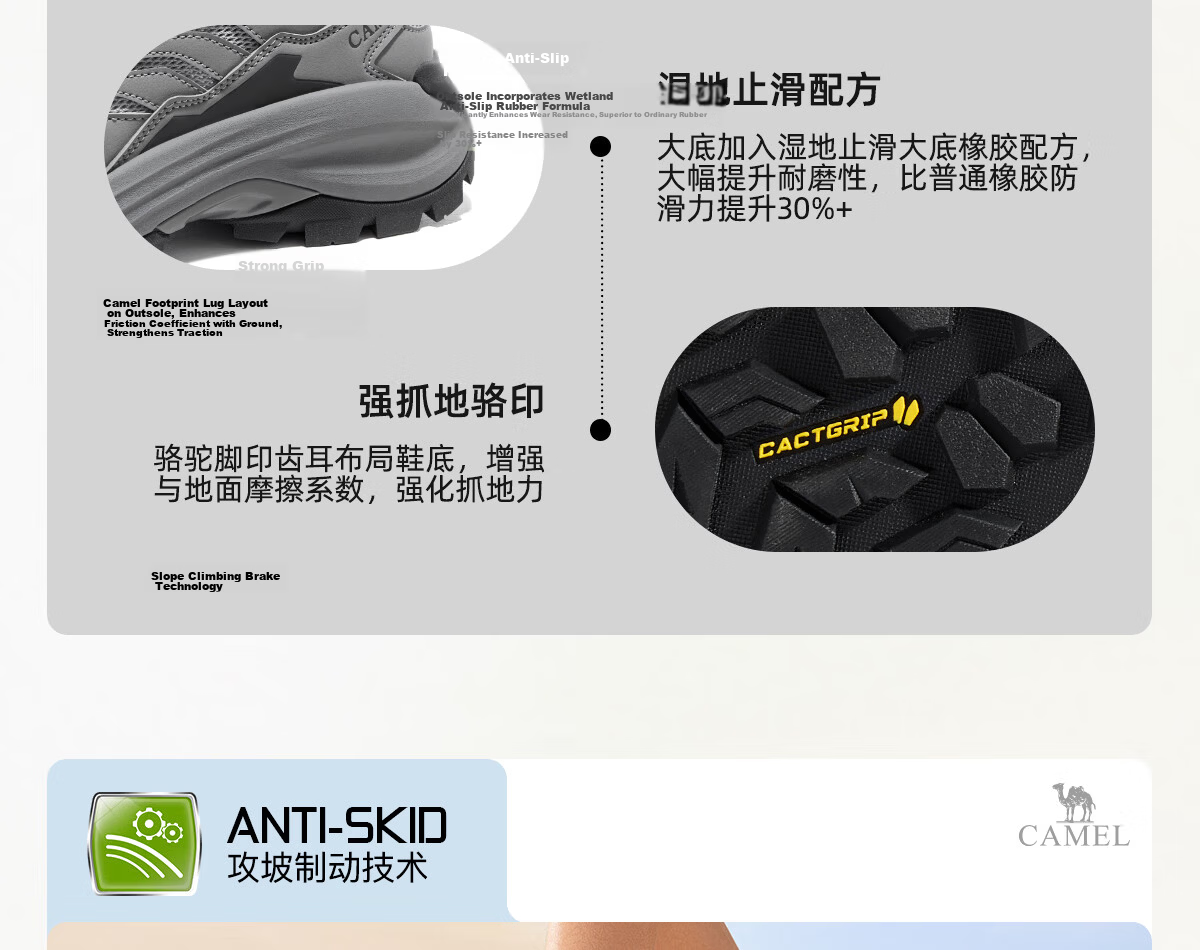 CAMEL [Buyu PRO] Outdoor Hiking Shoes for Men And Women, Breathable Casual Shoes, Non-Slip Wear-Resistant Sports Footwear 8
