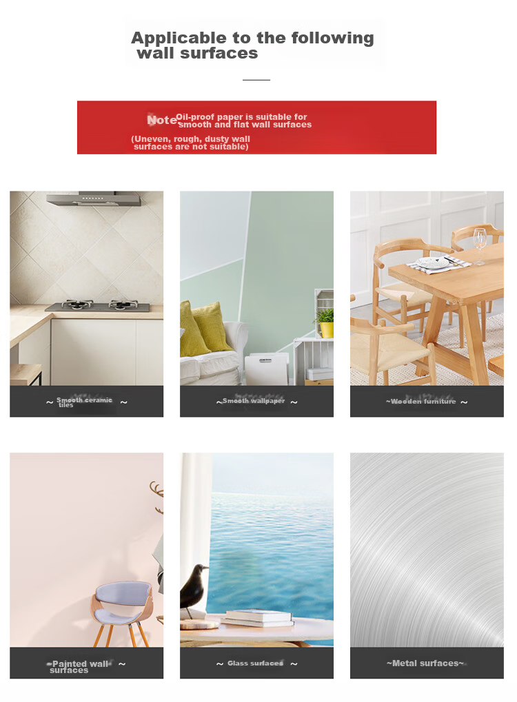 Quatrefoil Kitchen Sticker, Oil And Water Resistant Wallpaper, Self-Adhesive Stove And Cabinet Decal, 0.6*3 Meters, Lemo 6