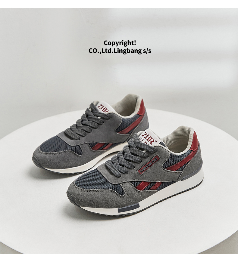 ZHR Women's Casual Shoes, Selected Cowhide Comfortable Versatile Women's Shoes, Classic INS Trendy Color-Block Sneakers for Women, Korean-Style Fashionable Lightweight Breathable Shoes for Women, AK60, Beige-Gray, Size 35 22