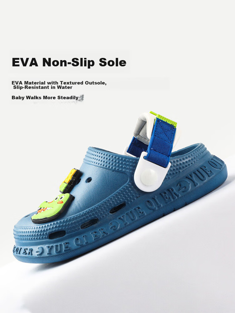 ASK JUNIOR Kids Sports Sandals Boys Girls Summer Breathable Hole Shoes Slippers Closed Toe Beach Shoes Black Size 32 4