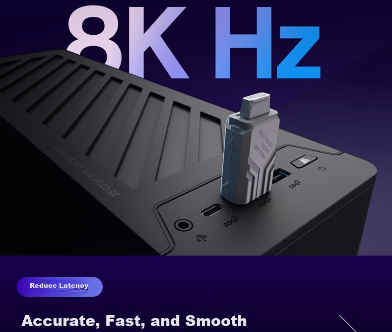 ROG Booster Rate Accelerator, Up to 8K Rate, Reduces Latency, Improves Accuracy, Compatible with Multiple ROG Keyboards/mice, White 2