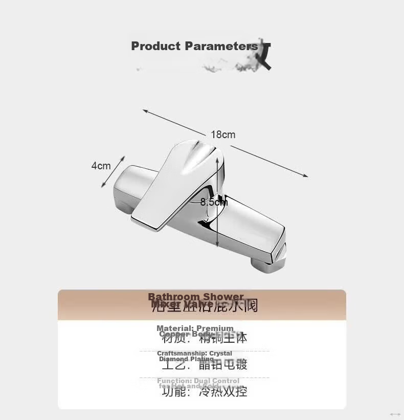 Rosecret [Germany] Full Copper Shower Faucet Set Bathroom Shower Head Complete Integrated Set 15