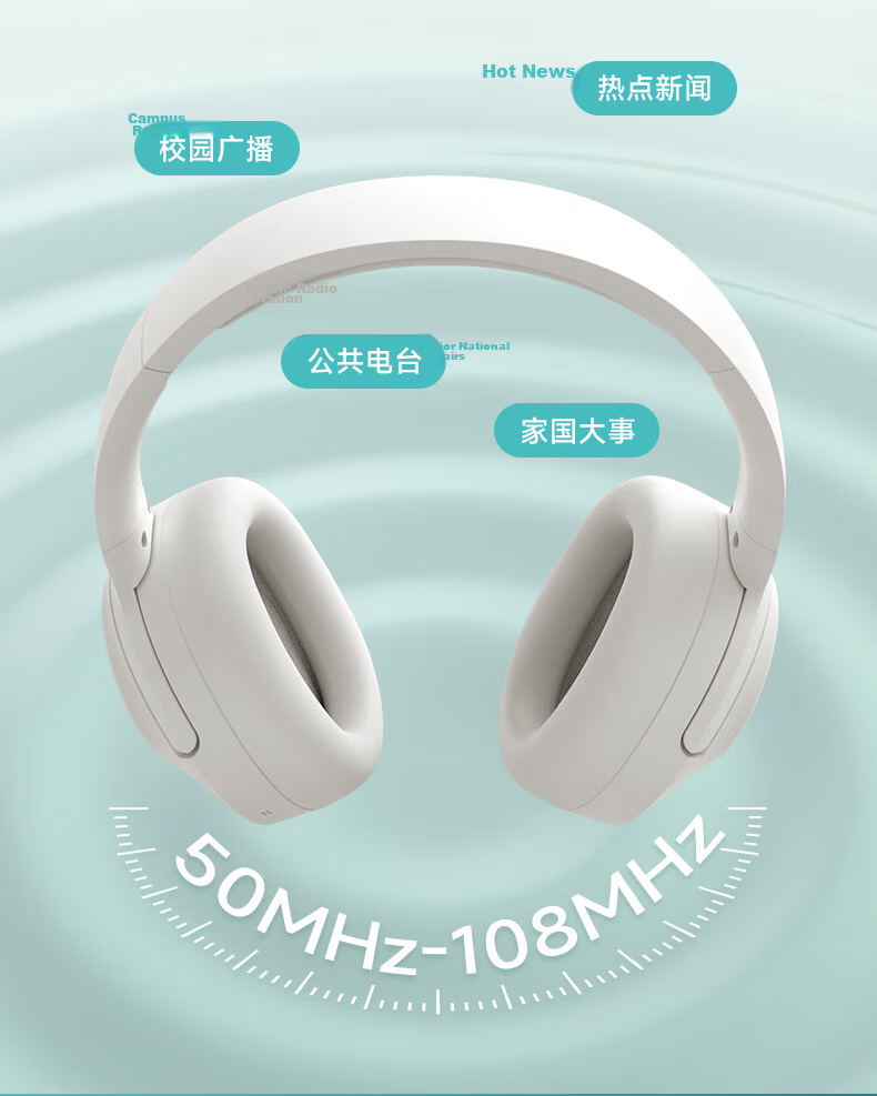EDIFIER K710W Over-Ear FM Tuning Bluetooth Headphones, Study Headphones, English Listening Test Headphones, Specially Designed for Online Classes, Compatible with Apple, Huawei, Xiaomi, OPPO, Deep Space Black 14