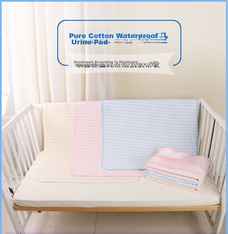 Fumantu Adult Incontinence Pad, Elderly Care Mat, Waterproof Washable Menstrual Pad, Blue Plaid (Single Pack), 2*1.5 Meters 1