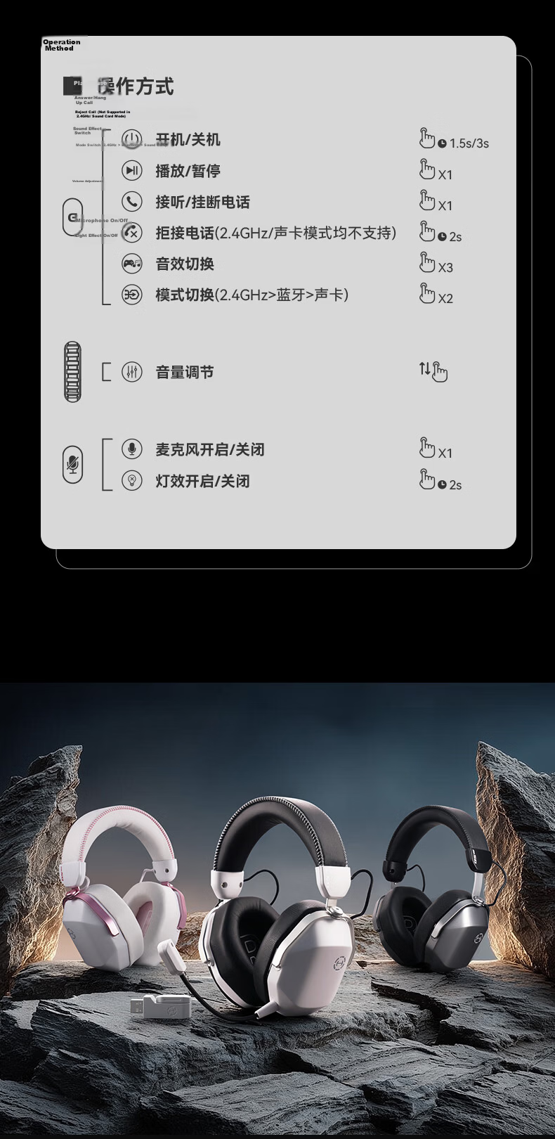 EDIFIER HECATE G5 MAX Wireless Edition 2.4G Wired Bluetooth Quad-Mode THX Sound Over-Ear Wireless Gaming Headset for PC FPS PUBG Delta Gray 39