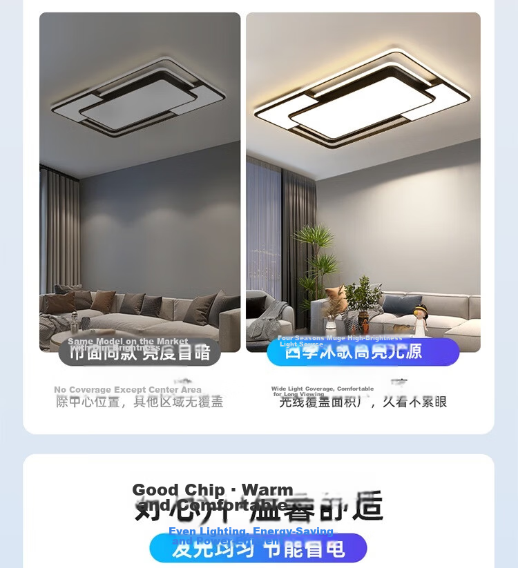 MICOE Modern Minimalist LED Ceiling Light for Living Room, Bedroom, and Dining Room with Installation Package 6