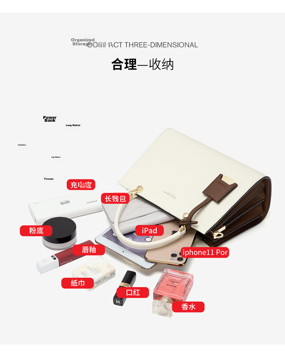 Cnoles Women's Handbag, Latest 2026 Model, Tote Bag, Anniversary Gift for Wife, High-End Brand, Thoughtful And Practical 8