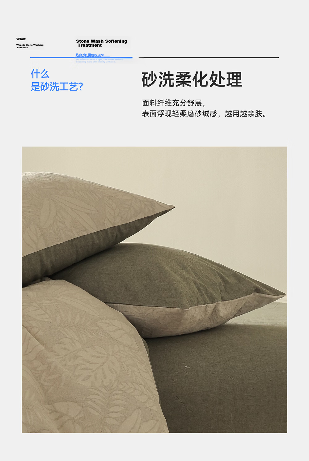 Inward Woven 100% Cotton Washed Yarn-Dyed Jacquard Four-Piece Bedding Set Green Leaf 1.8/2m Bed Sheet Style 4