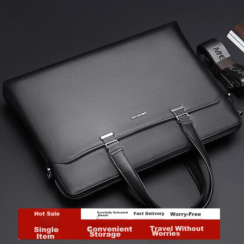 MEXICAN Men's Briefcase Business Handbag Office Travel Lawyer Casual Shoulder Crossbody Bag Birthday Gift for Men