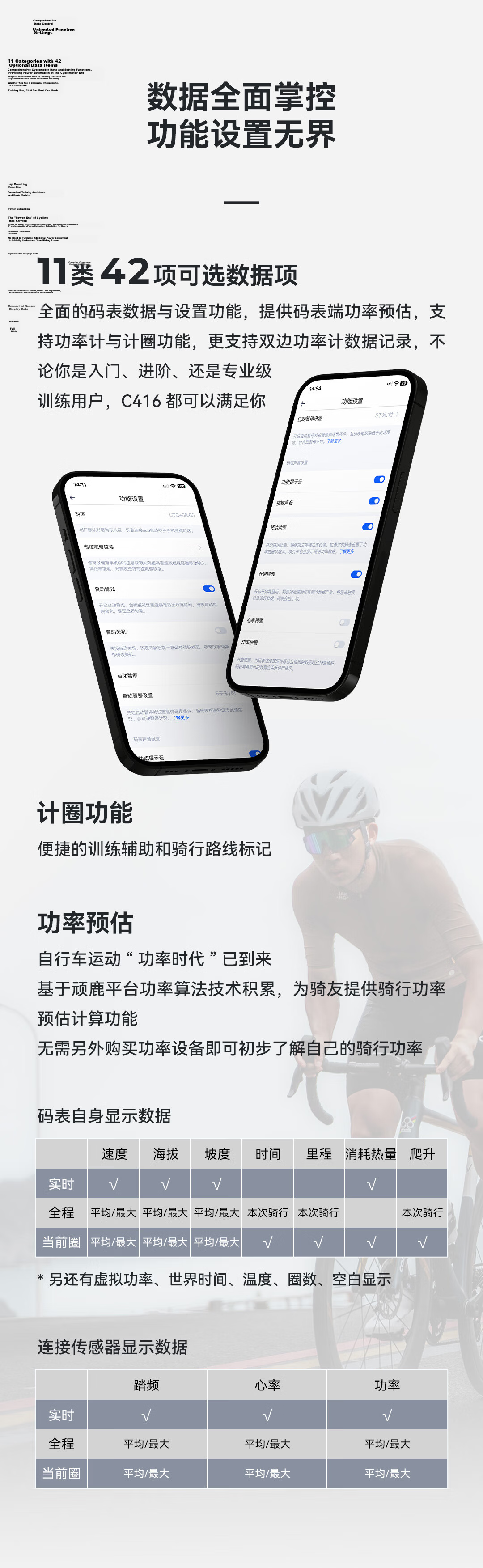 Magene C416 Smart GPS Bluetooth Wireless Waterproof Cycling Odometer for Mountain and Road Bikes 9