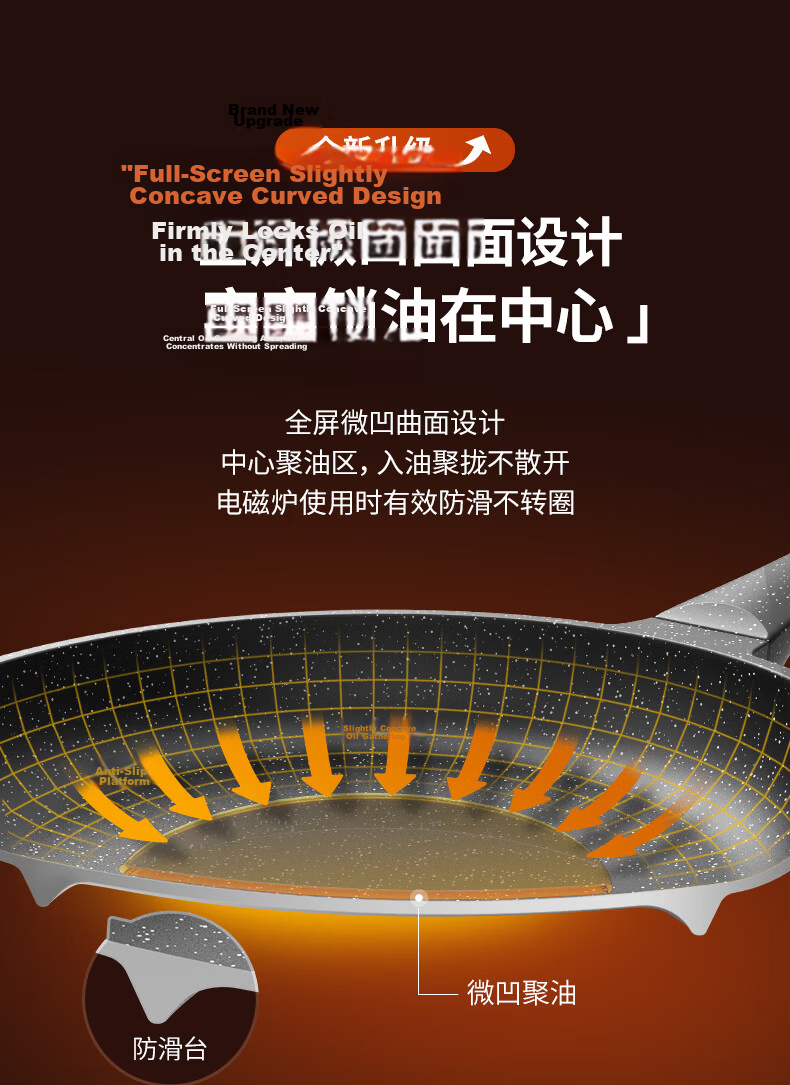 ASD Non-Stick Flat Frying Pan Maifan Stone Coating Multi-Functional Steak and Stir-Fry Pan 28cm Induction Cooker Compatible S11 7