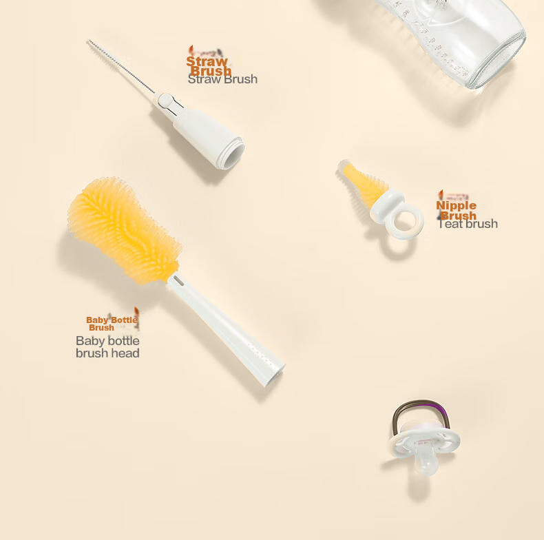 AVENT Philips Avent Baby Bottle Brush Cleaning Set Long Handle Silicone Nipple Brush 3-in-1 Yellow 6