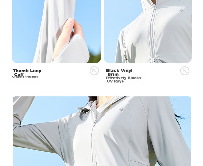 361° Women's Long Sun Protection Jacket Spring Summer Cooling UPF200+ UV Protection Outdoor Breathable Coat 662624601-3 22