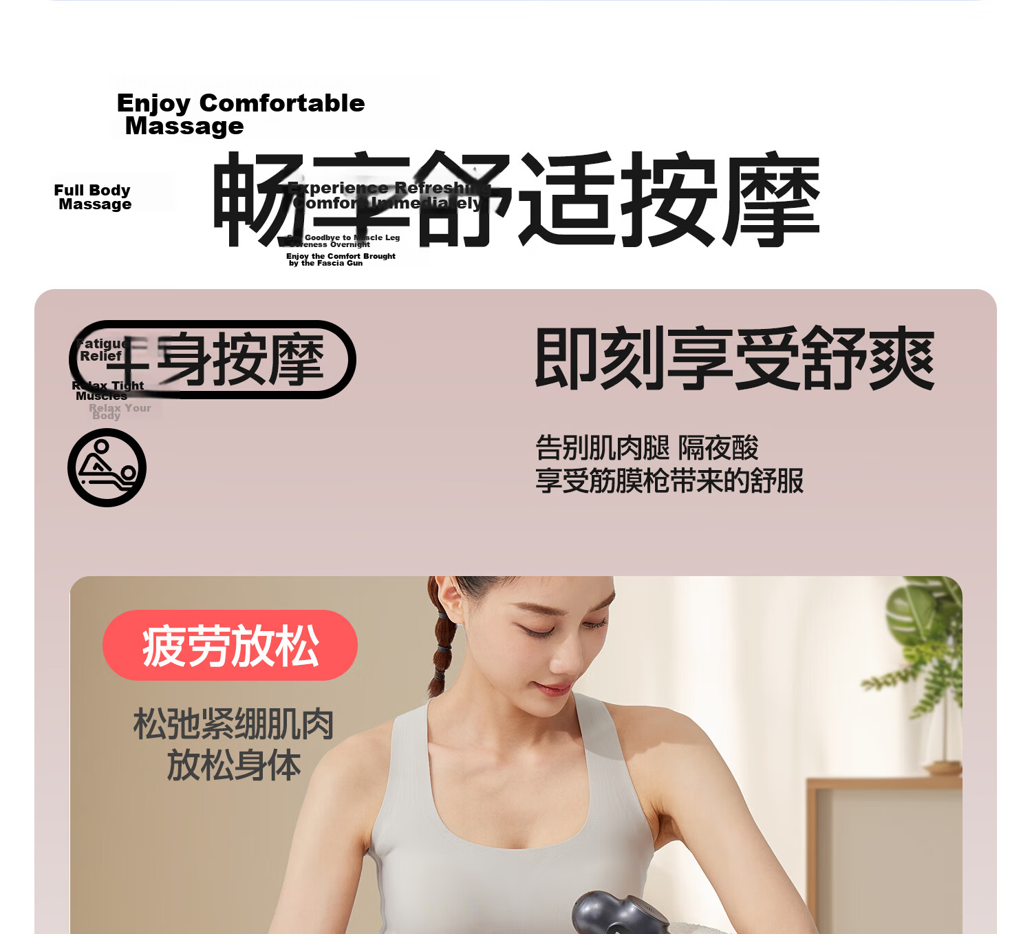 Yottoy Professional Fascia Gun Deep Muscle Massager Home Full Body Massager Waist Leg Shoulder Muscle Relaxation Neck Fascia Gun 15