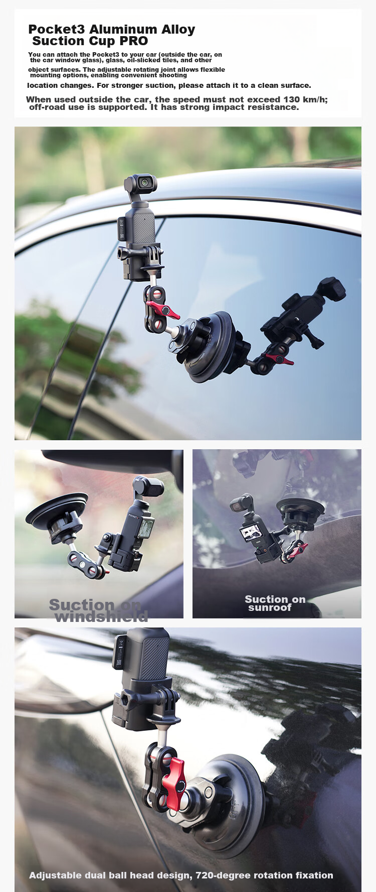 MAXCAM Compatible with DJI Osmo Pocket 4/3, Octopus Mini Tripod for Vlog, Portable Stand, Outdoor Base Accessory 15