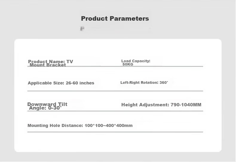 Beishi TV Mount Bracket, Universal for 32-75 Inch TVs, Wall-Mounted Rotating Bracket, 360-Degree Rotation, Ceiling Mount for TVs, 2 Meters 16