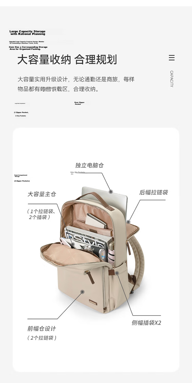 GOLF Women's Backpack 14/16 Inch Laptop Bag Travel Backpack Business Briefcase Gift for Girlfriend 14