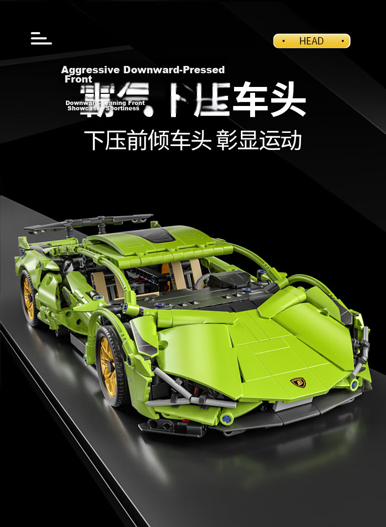 Xingyayoupin Building Block Toy, Large F1 Racing Car Assembly Model, Sports Car Model, Birthday Gift for Boys Aged 6-8 Years Old 6