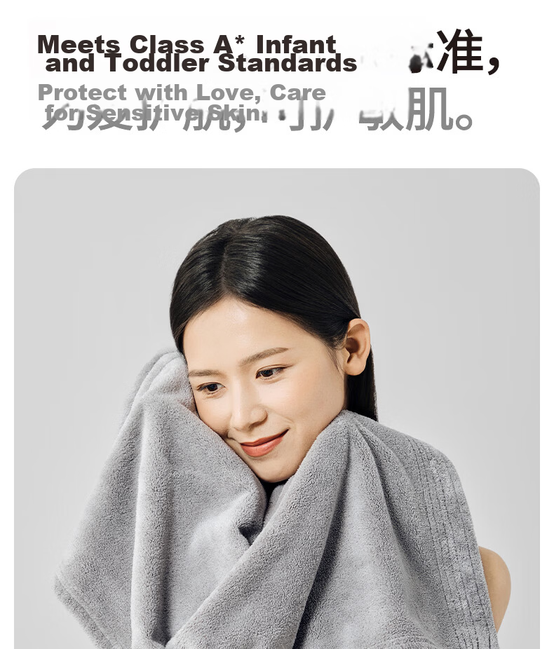 Wuyinliangpin Chenille Hand Towels, 2 Pack, Cute Antibacterial Non-Shedding Hand Towels for Kitchen And Bathroom, Gray And White 11