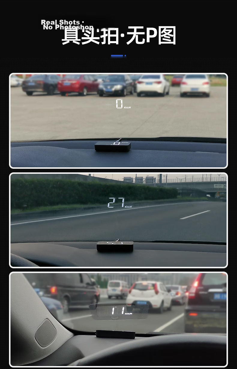 ActiSafety H90S Head-Up Display HUD Car OBD Windshield Projector Overspeed Alarm 12