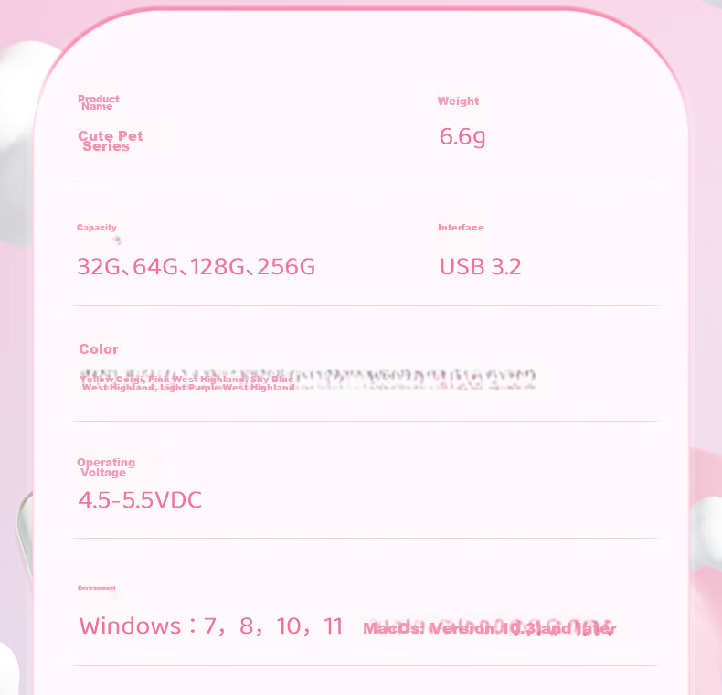 HP 32GB USB 3.2 Metal Cute Couple Student USB Flash Drive Pink Highland Data Backup Car Office High-Speed 230MB/s Read Write USB Drive 24
