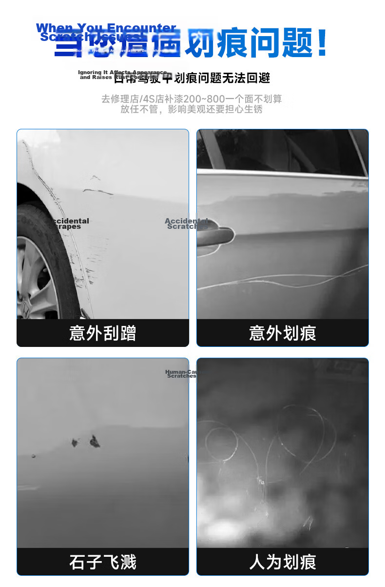 Pulv Car Touch-Up Paint Pen, Self-Spray Paint for Repairing Scratches, Specialized Blue Paint for BYD And Volkswagen, Universal Use 4
