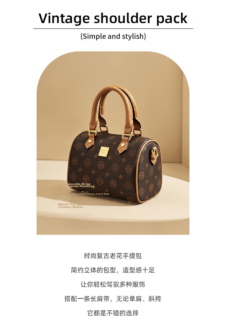 Aokang Women's Handbag, Trendy Boston Tote Bag, Light Luxury Crossbody Shoulder Bag, Birthday And 520 Gift for Girlfriend Or Wife 3