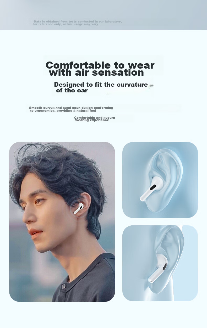 Zhiguozhe Bluetooth Earphones Semi-In-Ear Wireless for Huawei Honor Phones 2026 Latest Long Battery Life Music Noise Cancelling Compatible with Xiaomi Vivo Ear-Friendly 8
