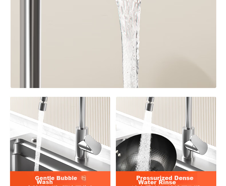 ARROW Kitchen Hot And Cold Faucet with 360° Rotating Double Control Tap for Sink [Renovation Subsidy 15%] 12