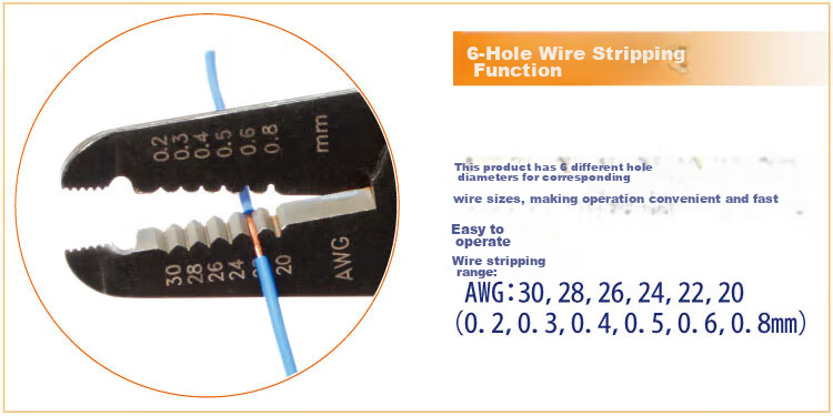 Pro'sKit 8PK-3002D Wire Stripping Pliers with Hanging Ring (0.8-2.6mm) 4