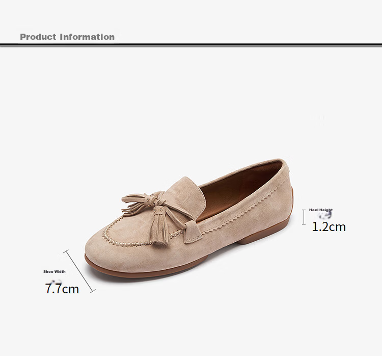 Laird 2026 Spring Summer Commuter Simple Sheepskin Comfortable Loafers Women 12601 Milk Tea Almond BDS 34 4