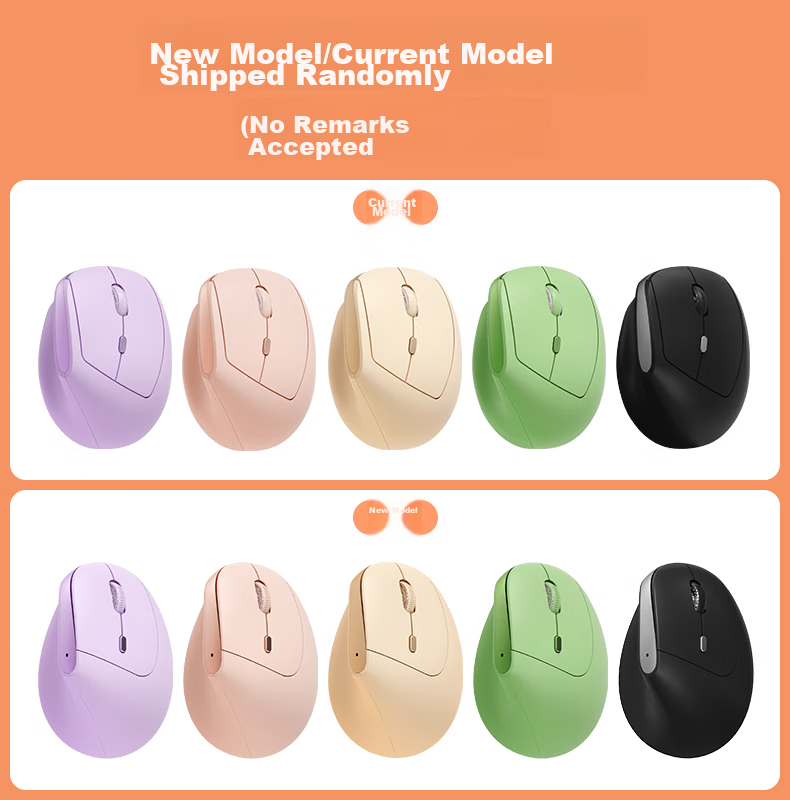 B.O.W Hangshi MD190mini Wireless Bluetooth Dual-Mode Office Mouse Ergonomic Vertical Mouse for Small to Medium Hands Compatible with Tablet Laptop Desktop Gray Black 1