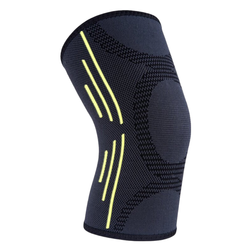 LAC Sports Running Knee Brace Outdoor Hiking Basketball Cycling Fitness Knee Support Green Stripe Single Piece M Size