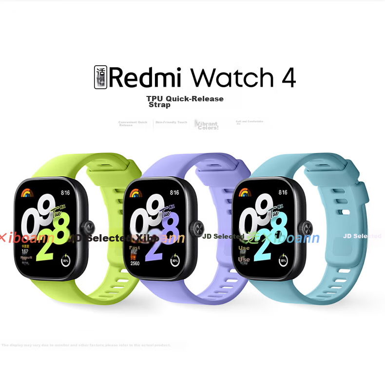 Iboann TPU Silicone Quick-Release Strap for Redmi Watch 5/6, Redmi Watch 4, Xiaomi Mi Band 9 Pro and 8 Pro Accessories 11