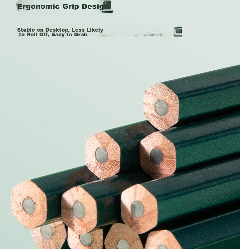 Deli 50 HB Green Barrel Pencils, Hexagonal Shaft, Student Drawing Pencils, Writing Pencils, 33413-HB, Back-To Stationery for Students 11