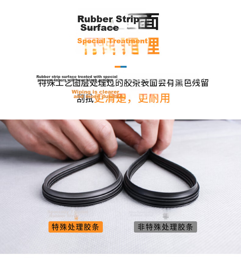 Ouji Car Wiper Blade Rubber Strip, Windshield Wiper Rubber Strip for Cadillac XT5, Compatible with Original Three-Section Design, Dedicated Rubber Strip 6