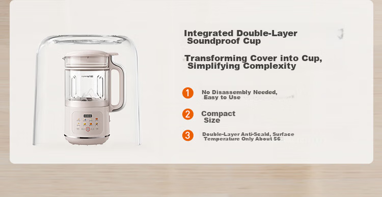 Joyoung High-Speed Blender 1.2L Family Capacity Soy Milk Maker with Double-Layer Noise Reduction And Soundproof Cup, Programmable Timer, Can Make Milk Tea, One-Button Cleaning, Fully Automatic Juicer And Food Processor D361 4