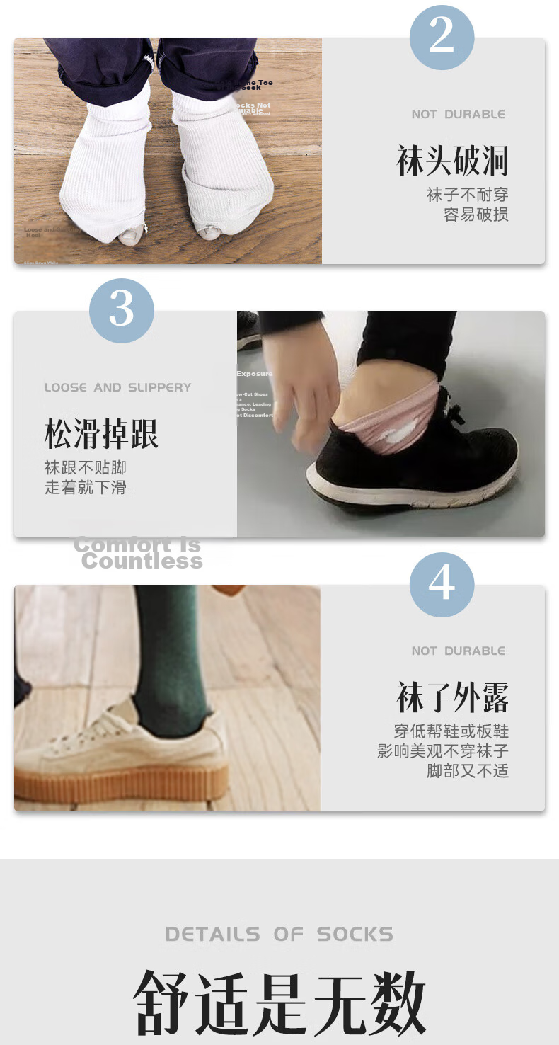 Li-Ning Socks (6 Pairs) Sports Socks Basketball Socks All-Season Antibacterial Durable Unisex No-Show Running Cotton Socks Black White Gray 3