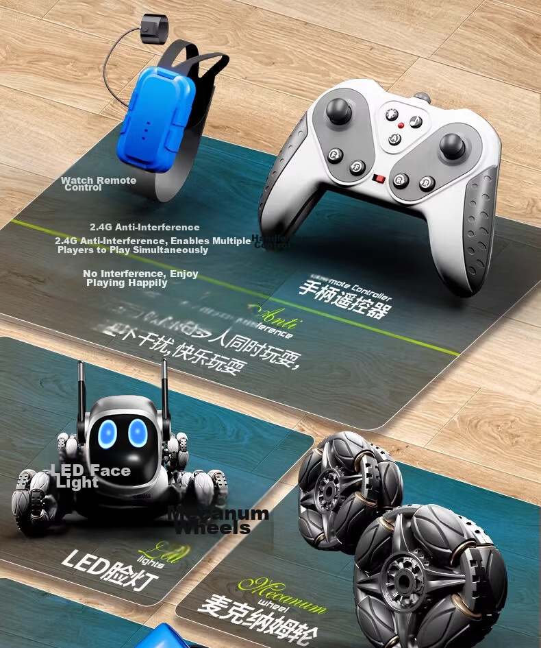 SODEEP Robot Dog Children's Toy for Boys Aged 3-6 Birthday Gift Intelligent Programming AI Robot Remote Control Car 5