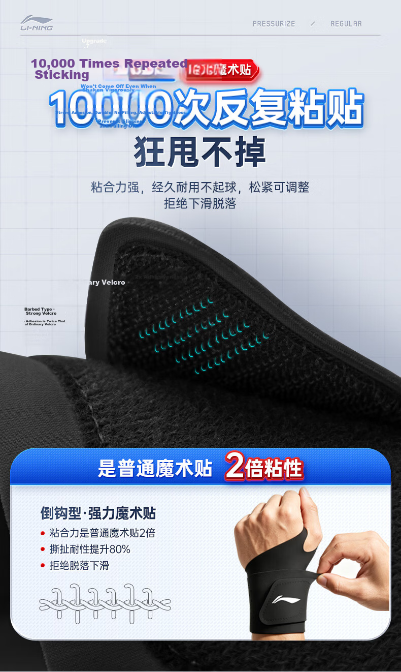 LI-NING Wrist Support TFCC Tendonitis Fitness Wrist Brace Sports Injury Stabilizer Badminton Bench Press Compression Sleeve 14