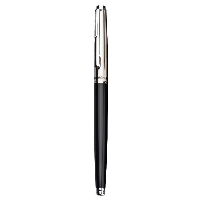HERO Back to School Essential Classic 007 Black Fine Nib Iridium Fountain Pen for Students F Nib Single Pack