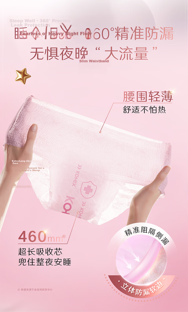 Kotex Soft Core Night Pants L Size 6pcs Night Use Sanitary Pants Breathable Ultra-thin Summer JD Self-operated 4