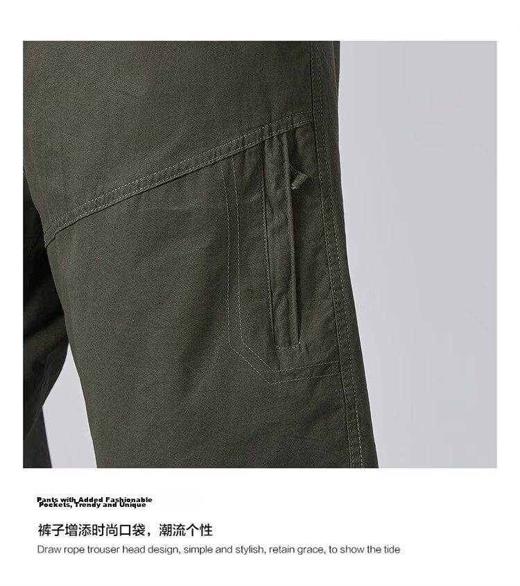 RED DRAGONFLY Men's Summer Thin Cotton Casual Fashion Cool Comfortable Breathable Versatile Army Green Capri Shorts XL 38
