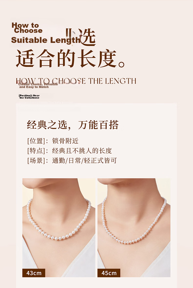 CHOW TAI SENG Camellia Pearl Necklace Sterling Silver Luxury Clavicle Chain for Women New Year Gift 9