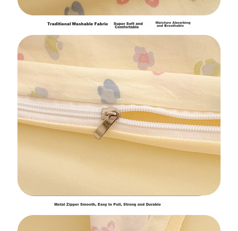 Hongdou Class A Cotton-like Quilt Cover Single Piece Skin-friendly Quilt Cover for Sleeping Naked Single Student Dormitory Thickened Quilt Cover 1.5*2m Soft Fabric 17