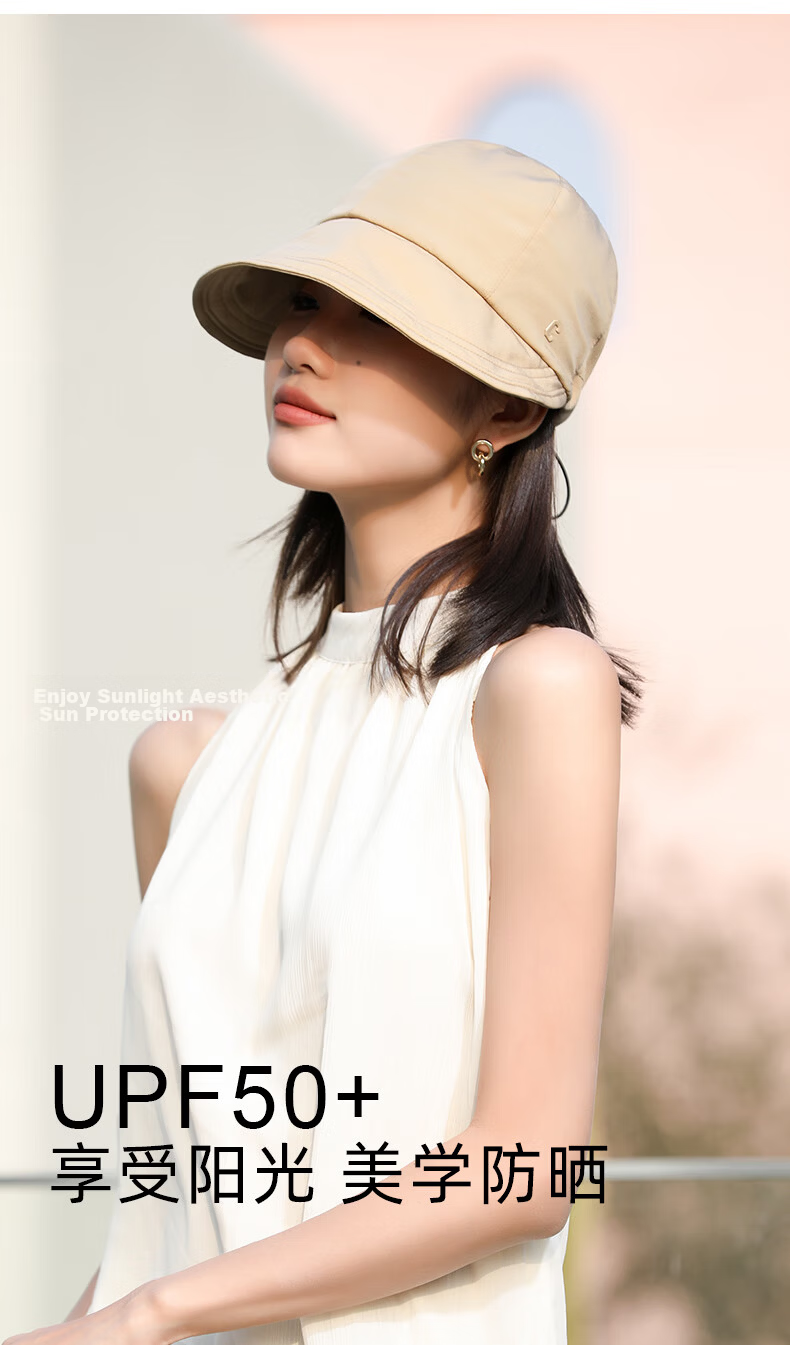 CACUSS Women's Sun Hat, Breathable Wide Brim Ice Silk UV Protection Outdoor Cycling Visor Cap 3