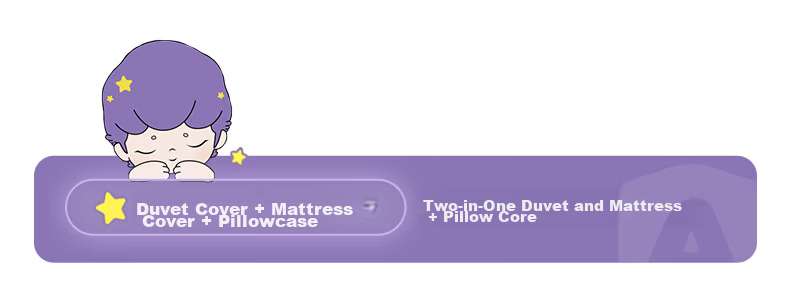 Luolai Children's Kindergarten 7-Piece Set Silicone Spine-Protecting Pillow Core Mattress Class A Machine-Washable Gauze Silk Nap Bedding Set 9