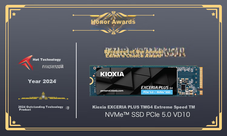Kioxia 1TB NVMe M.2 SSD EXCERIA BASIC SF10 Series PCIe 4.0 Solid State Drive 3